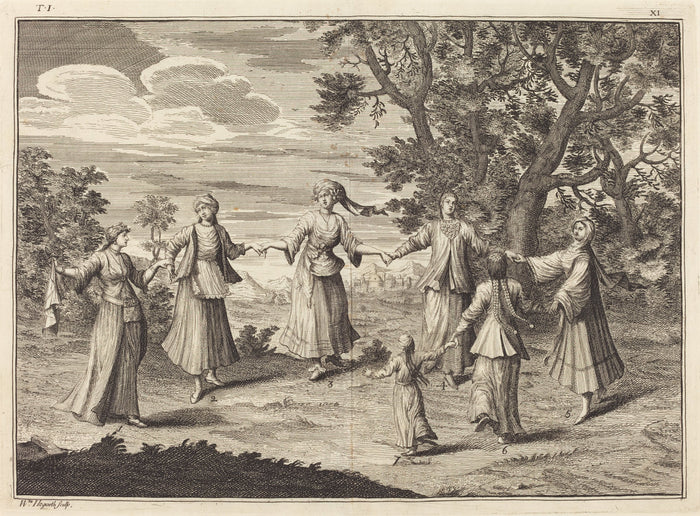 A Native Dance by William Hogarth (English, 1697 - 1764), 16X12