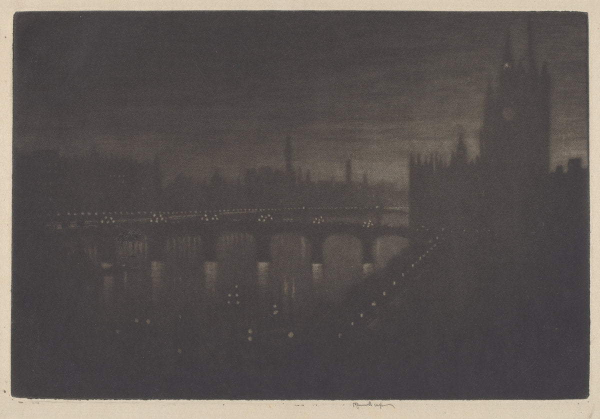 Westminster, Evening by Joseph Pennell (American, 1857 - 1926), 16X12"(A3)Poster Print