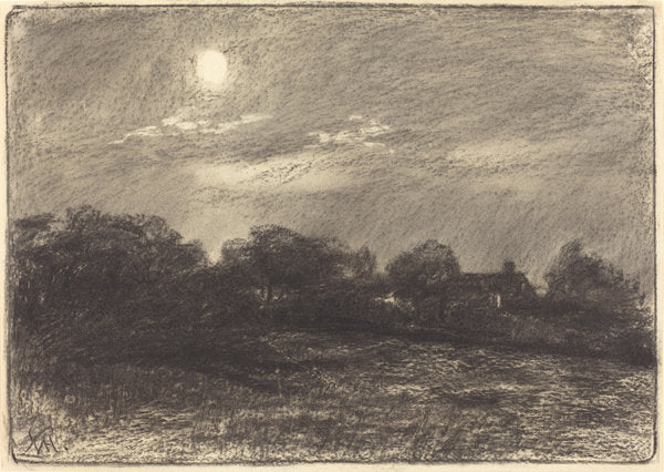 Evening, Farm Landscape by William Morris Hunt (American, 1824 - 1879), 16X12"(A3)Poster Print