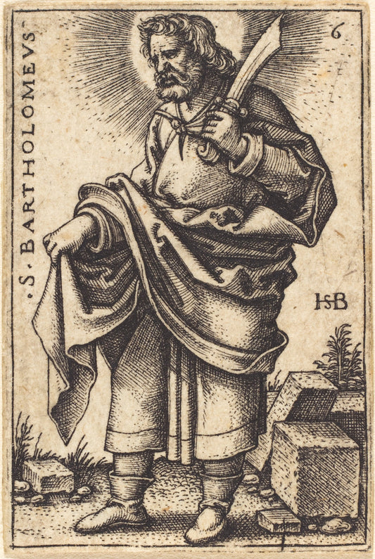 Bartholomew by Sebald Beham (German, 1500 - 1550), 16X12"(A3)Poster Print
