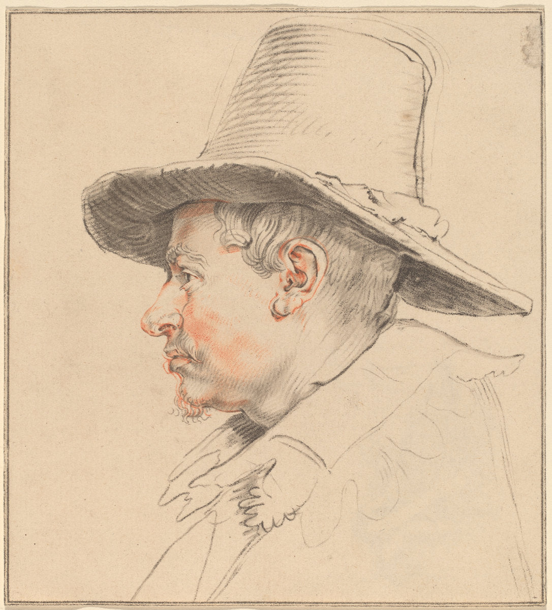 Jan van Goyen by Cornelis Ploos van Amstel and Johannes Kornlein after Sir Anthony van Dyck (Dutch, 1726 - 1798), 16X12"(A3)Poster Print