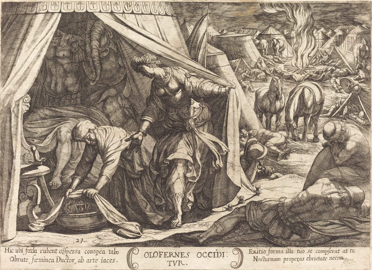 Judith and Holofernes by Antonio Tempesta (Florentine, 1555 - 1630), 16X12"(A3)Poster Print