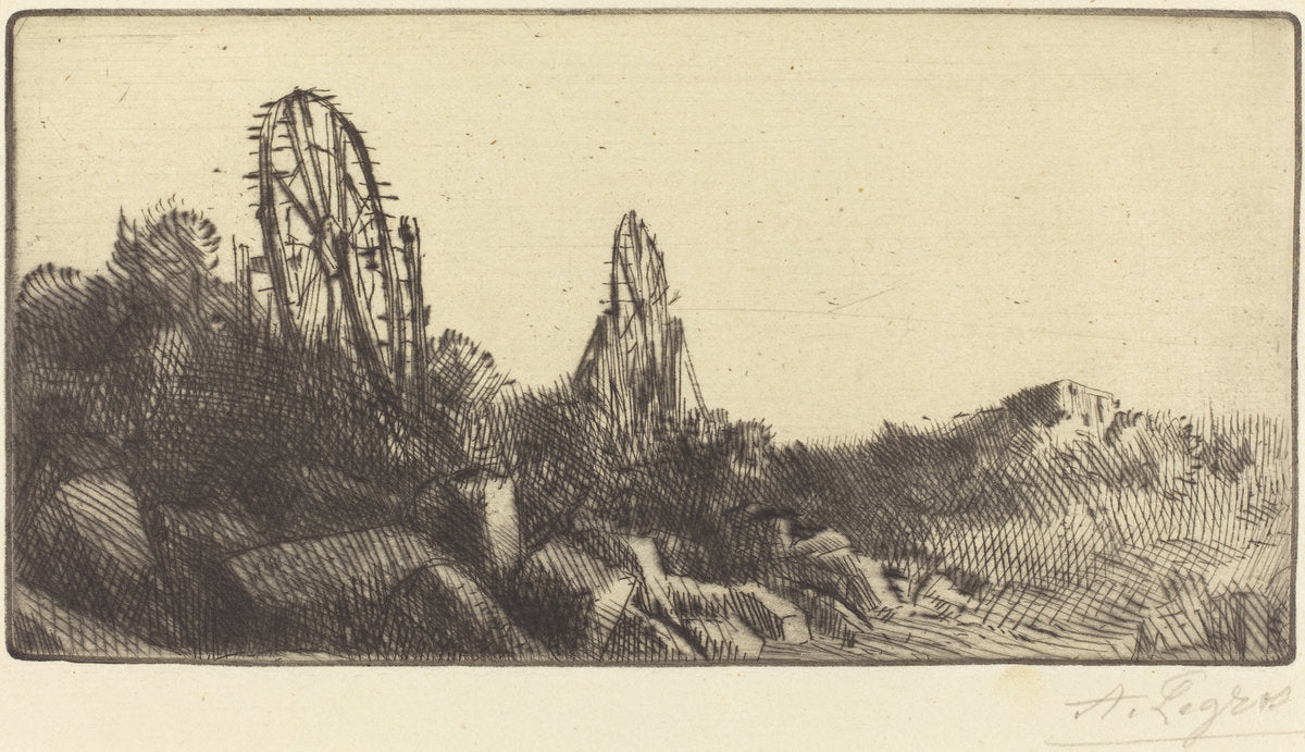 The Old Race-grounds at Montrouge (Les vielles carriers de Montrouge) by Alphonse Legros (French, 1837 - 1911), 16X12"(A3)Poster Print