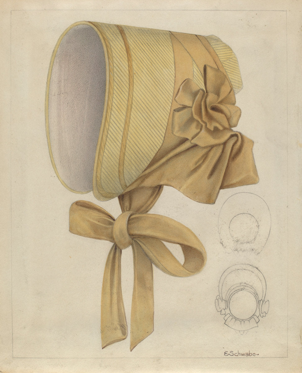 Child's Bonnet by Erwin Schwabe (American, active c. 1935), 16X12"(A3)Poster Print