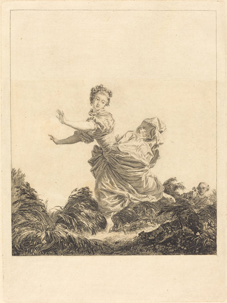 La fuite a dessein by Charles François Adrien Macret after Jean-Honoré Fragonard (French, 1751 - 1789), 16X12"(A3)Poster Print