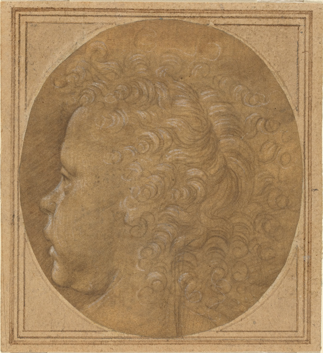 Head of a Child [recto] by Fra Bartolommeo (Florentine, 1472 - 1517), 16X12"(A3)Poster Print