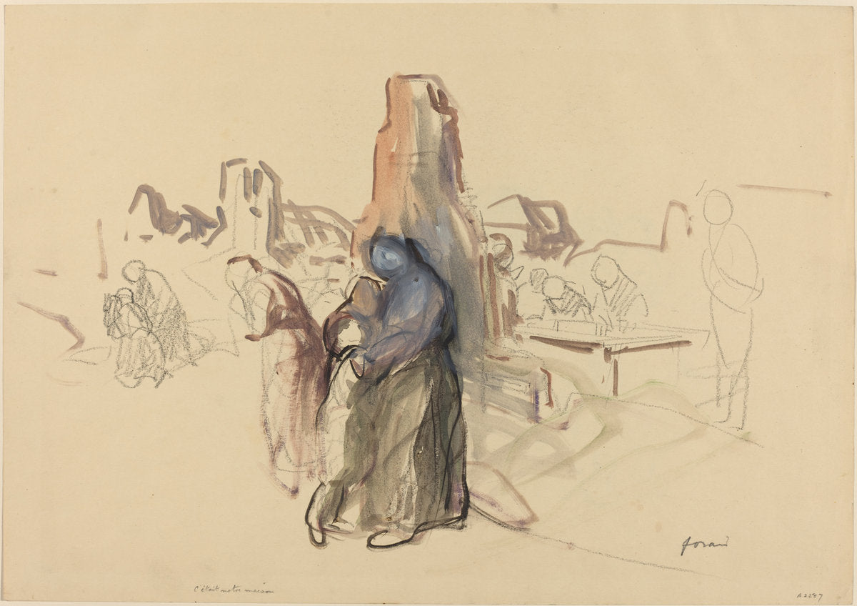 C'etait notre maison by Jean-Louis Forain (French, 1852 - 1931), 16X12"(A3)Poster Print