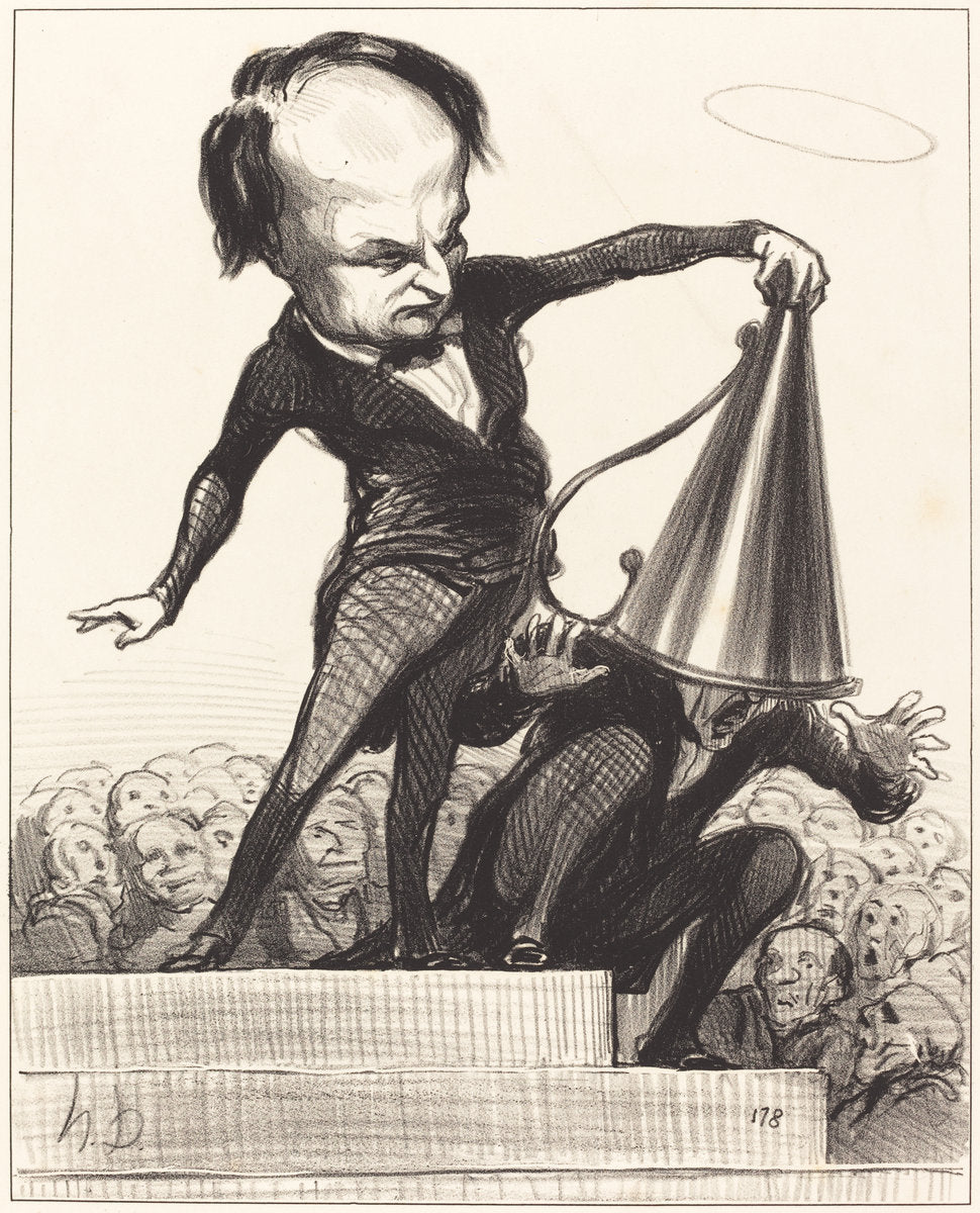 Une Gloire éteint l'autre by Honoré Daumier (French, 1808 - 1879), 16X12"(A3)Poster Print