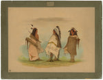 Three Shoshonee Warriors by George Catlin (American, 1796 - 1872), 16X12"(A3)Poster Print