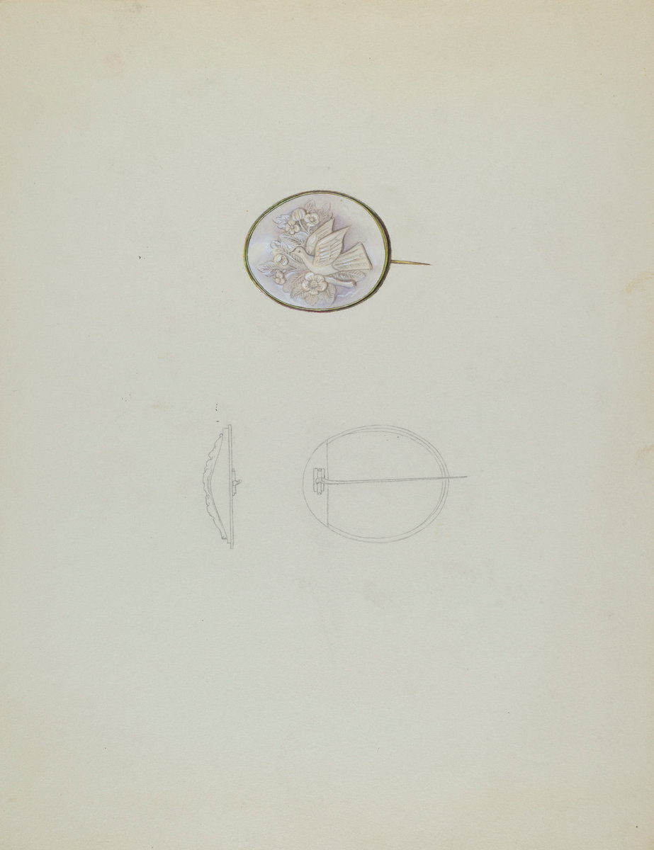 Brooch by Sylvia De Zon (American, active c. 1935), 16X12"(A3)Poster Print