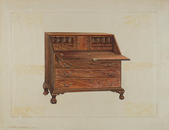 Desk by Isadore Goldberg (American, active c. 1935), 16X12