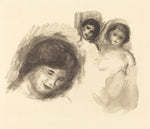 Stone with Three Sketches  (La pierre au trois croquis) by Auguste Renoir (French, 1841 - 1919), 16X12"(A3)Poster Print