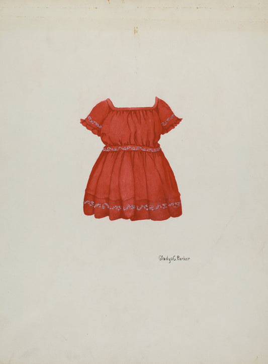 Child's Dress by Gladys C. Parker (American, active c. 1935), 16X12"(A3)Poster Print