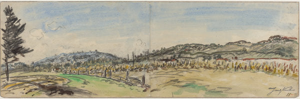 Countryside near Brezins, between Grenoble and Vienne by Johan Barthold Jongkind (Dutch, 1819 - 1891), 16X12"(A3)Poster Print