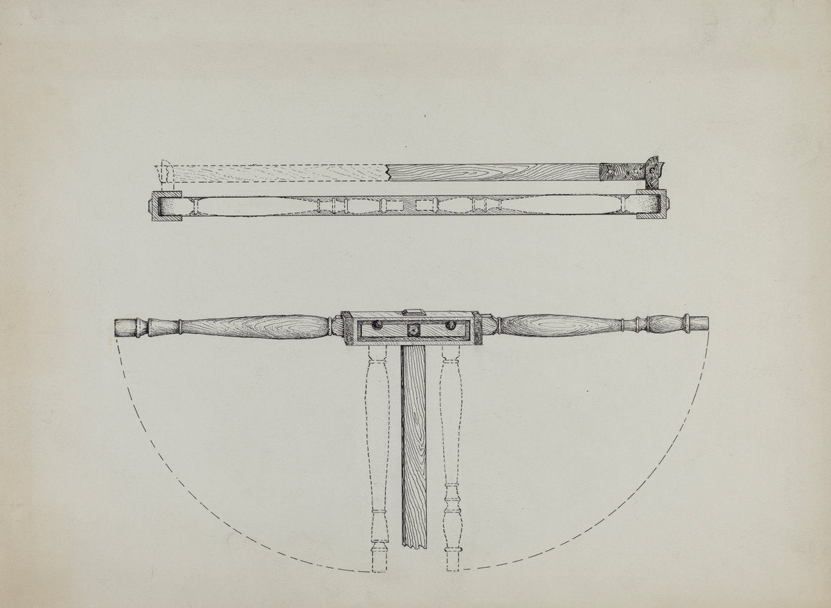 Folding Bed by Edward Jewett (American, active c. 1935), 16X12"(A3)Poster Print
