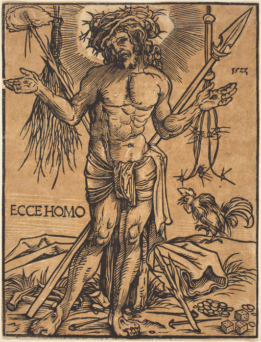 The Man of Sorrows Standing by Hans Weiditz, II (German, 1500 or before - c. 1536), 16X12"(A3)Poster Print