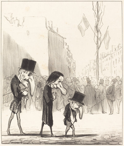Les Trois petits saints by Honoré Daumier (French, 1808 - 1879), 16X12"(A3)Poster Print