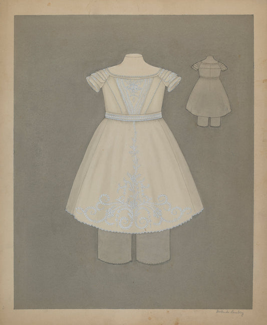 Child's Dress by Gertrude Lemberg (American, active c. 1935), 16X12"(A3)Poster Print