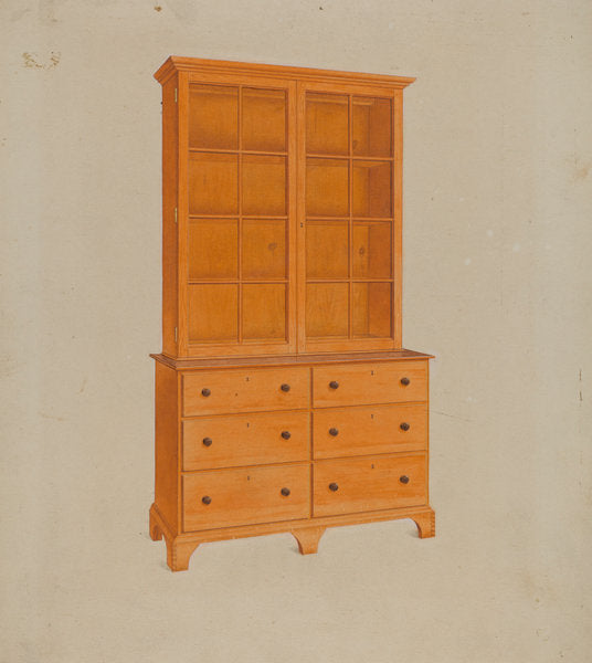 Shaker Cabinet by John W. Kelleher (American, active c. 1935), 16X12"(A3)Poster Print