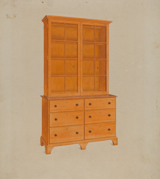 Shaker Cabinet by John W. Kelleher (American, active c. 1935), 16X12"(A3)Poster Print
