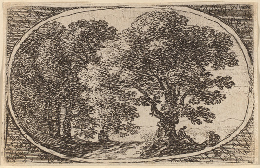 Path between Trees by Herman van Swanevelt (Dutch, c. 1600 - 1655), 16X12"(A3)Poster Print