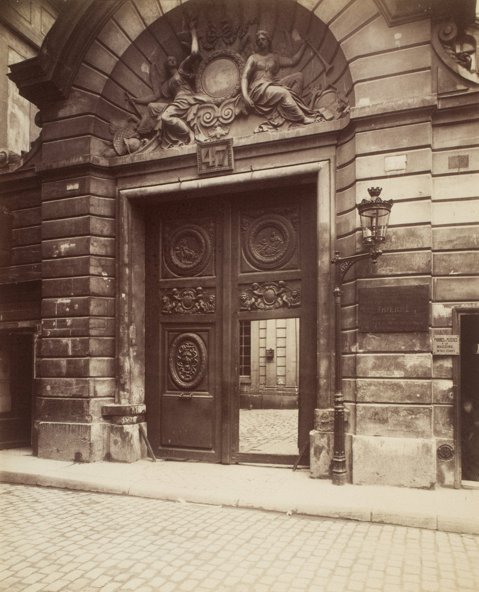 Hôtel des Ambassadeurs de Hollande, 47 rue Vieille-du-Temple by Eugène Atget (French, 1857 - 1927), 16X12"(A3)Poster Print