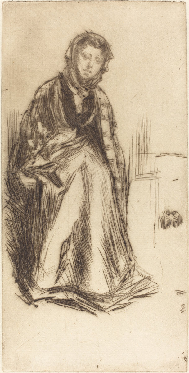 The Scotch Widow by James McNeill Whistler (American, 1834 - 1903), 16X12"(A3)Poster Print