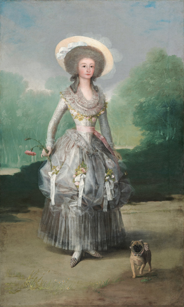 The Marquesa de Pontejos by Francisco de Goya (Spanish, 1746 - 1828), 16X12"(A3)Poster Print
