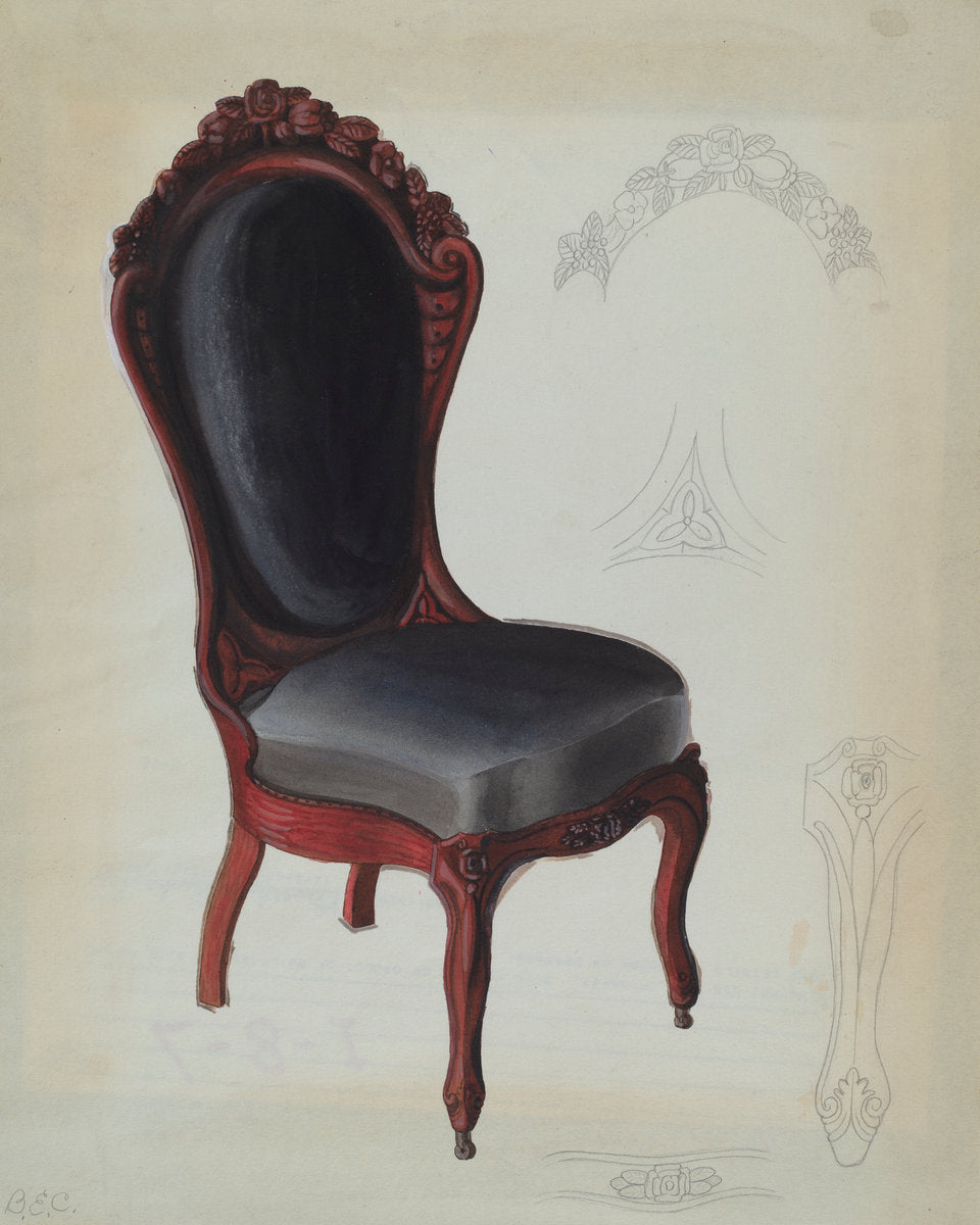 Balter Chair by Beverly Chichester (American, active c. 1935), 16X12"(A3)Poster Print
