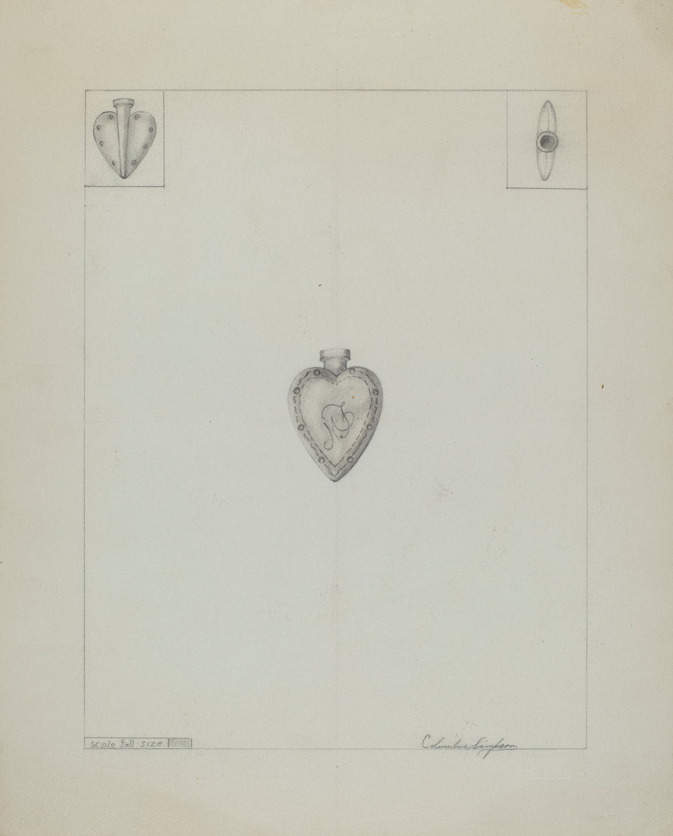 Silver Knitting Shield by Columbus Simpson (American, active c. 1935), 16X12"(A3)Poster Print