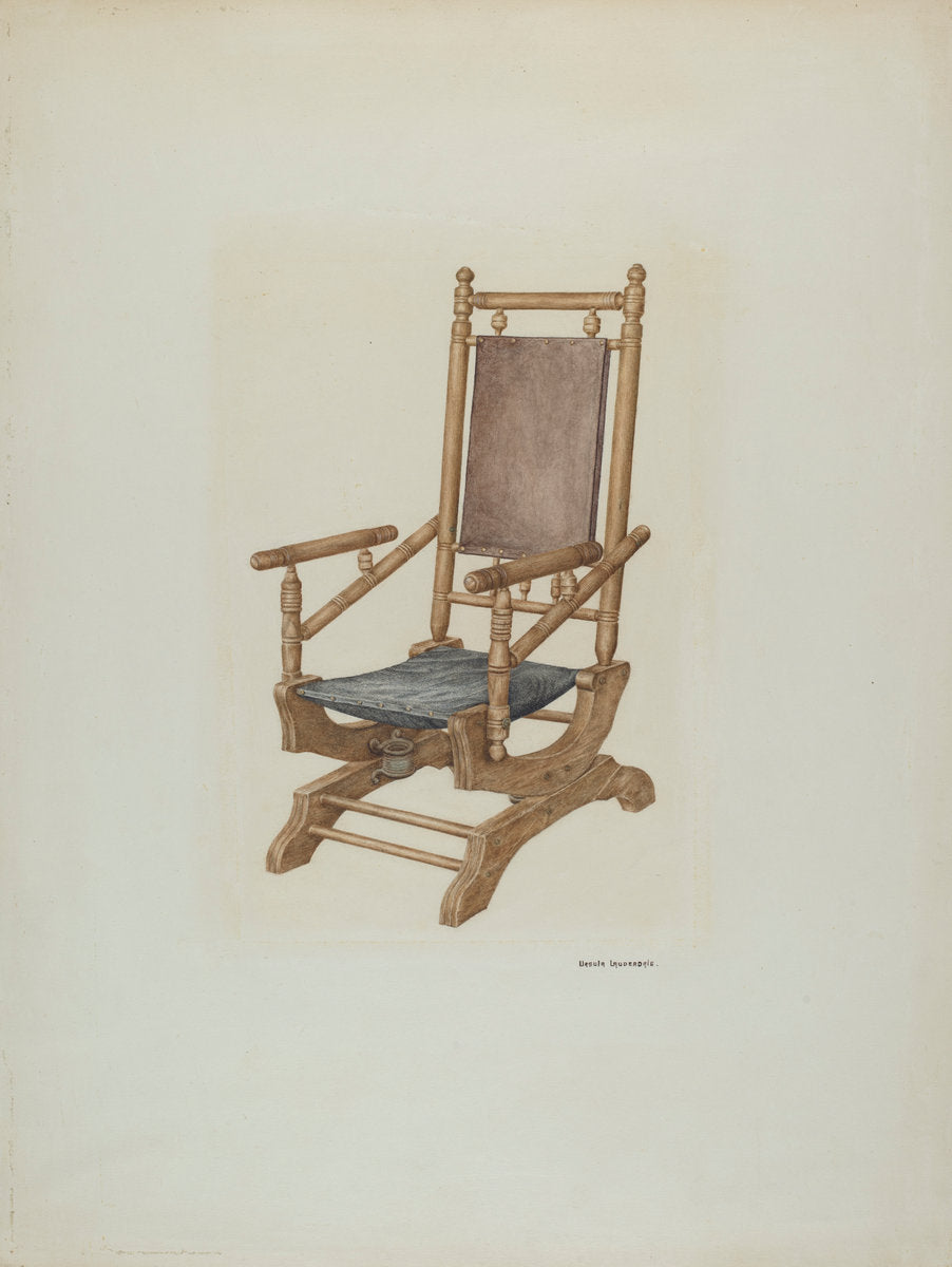 Platform Rocker by Ursula Lauderdale (American, active c. 1935), 16X12"(A3)Poster Print