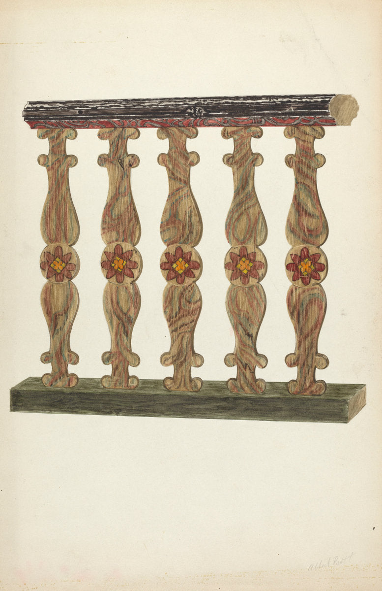 Choir Rail by Albert Pratt (American, active c. 1935), 16X12"(A3)Poster Print