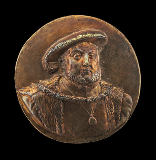 silvered brass by Style of Hans Schwarz (Henry VIII, 1491-1547, King of England 1509), 16X12"(A3)Poster Print