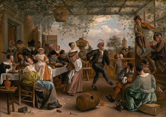 The Dancing Couple by Jan Steen (Dutch, 1625/1626 - 1679), 16X12"(A3)Poster Print