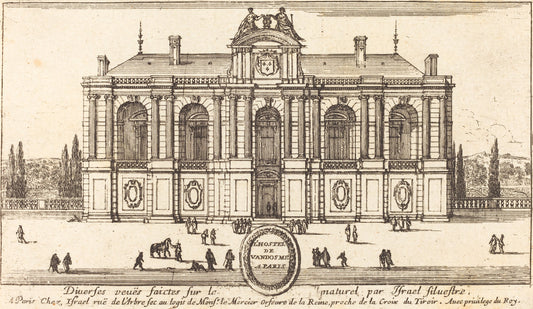 L'Hostel de Vandosme a Paris by Israël Silvestre (French, 1621 - 1691), 16X12"(A3)Poster Print