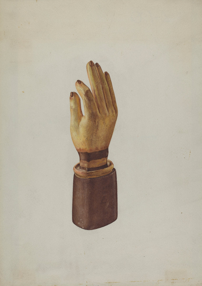 Hand Glove Advertisement by Robert Calvin (American, active c. 1935), 16X12"(A3)Poster Print