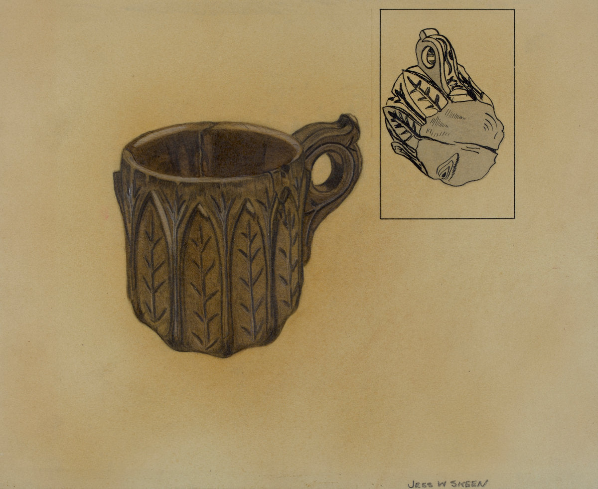 Wooden Shaving Mug by Jesse W. Skeen (American, active c. 1935), 16X12"(A3)Poster Print