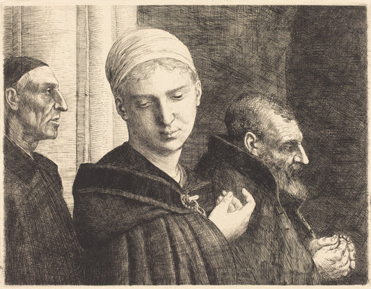 Baptism (Le bapteme) by Alphonse Legros (French, 1837 - 1911), 16X12"(A3)Poster Print