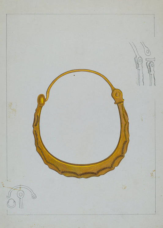 Loop Earring by Tulita Westfall (American, active c. 1935), 16X12"(A3)Poster Print