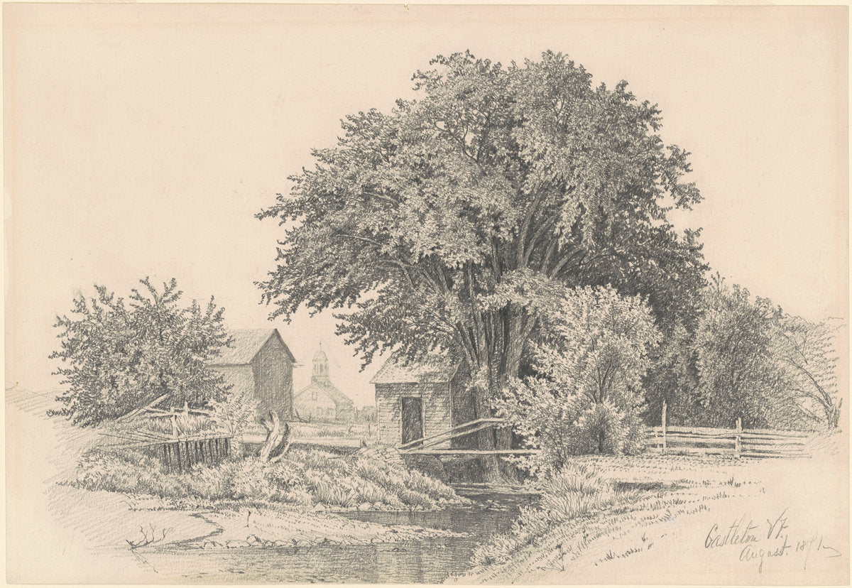 Castleton, Vermont by James R. Brevoort (American, 1832 - 1918), 16X12"(A3)Poster Print