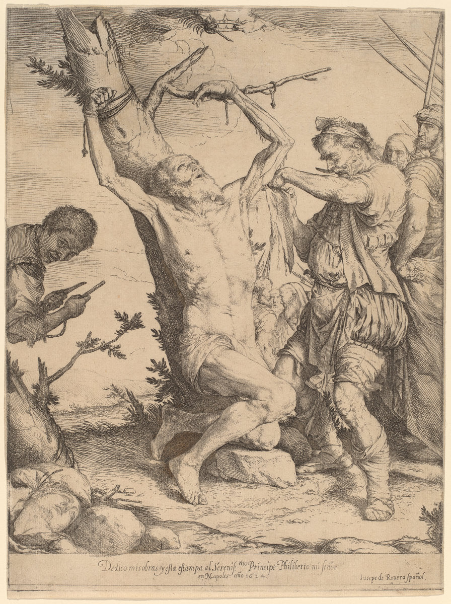 The Martyrdom of Saint Bartholomew by Jusepe de Ribera (Spanish, 1591 - 1652), 16X12"(A3)Poster Print
