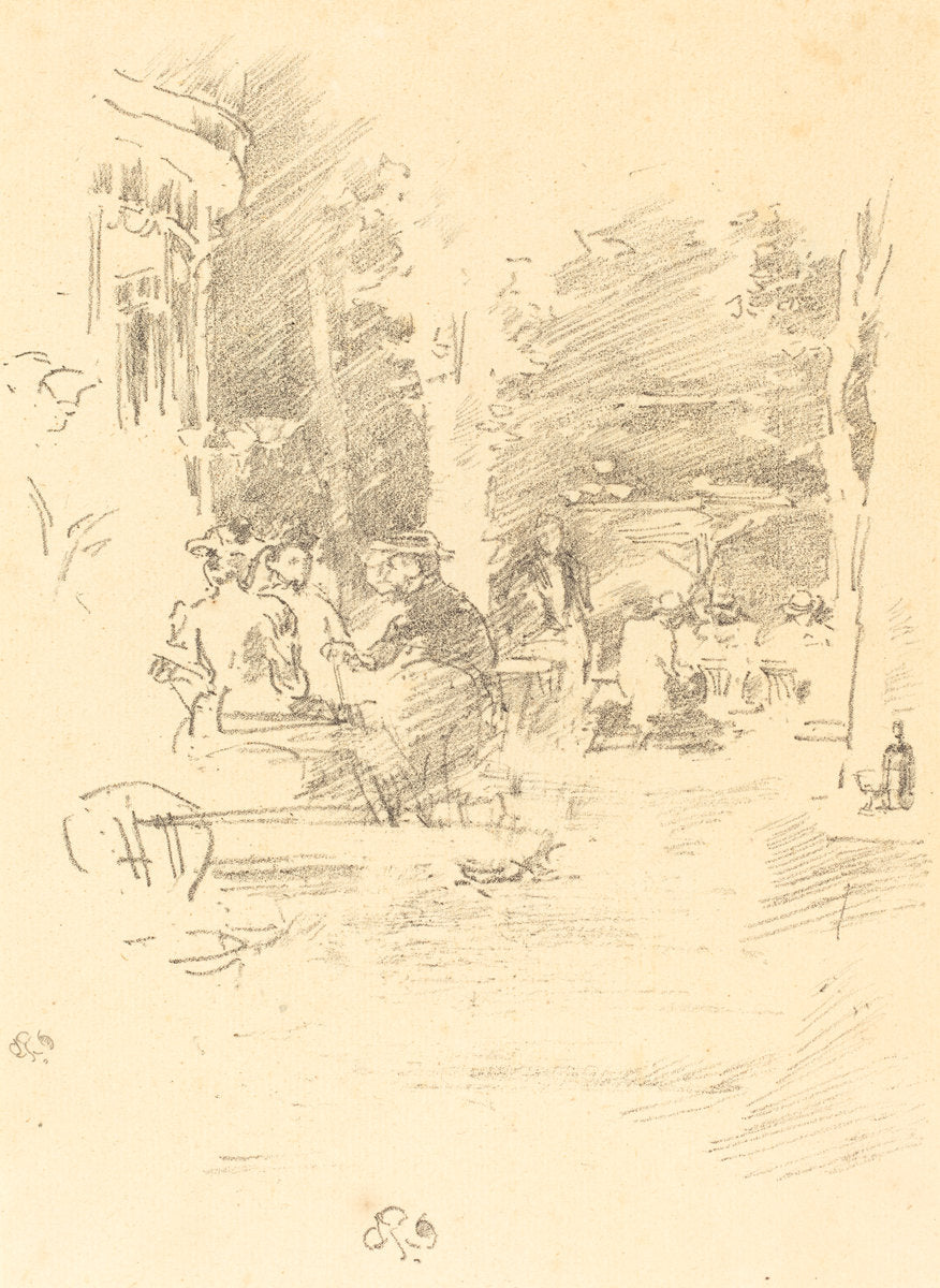 The Little Café au Bois by James McNeill Whistler (American, 1834 - 1903), 16X12"(A3)Poster Print