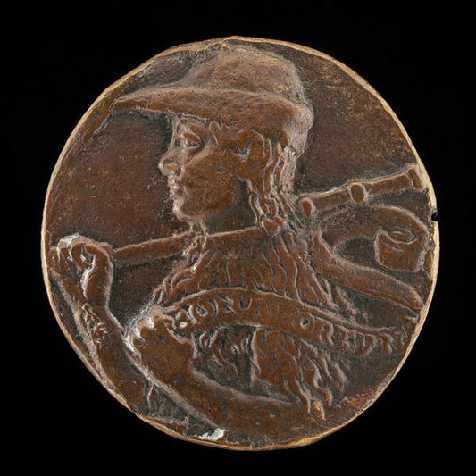 bronze by Style of Niccolò Fiorentino (Youth Wearing an Animal's Skin [reverse]), 16X12"(A3)Poster Print