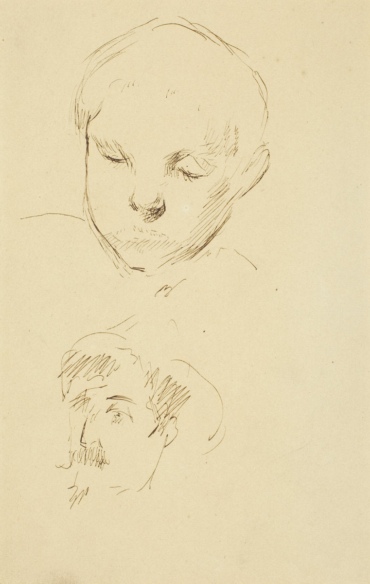 Profile of a Boy and Self-Portrait [recto] by Paul Gauguin (French, 1848 - 1903), 16X12"(A3)Poster Print
