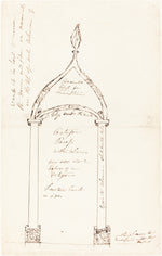 Sketch of Octagon Recess with Columns by George Cruikshank (British, 1792 - 1878), 16X12"(A3)Poster Print