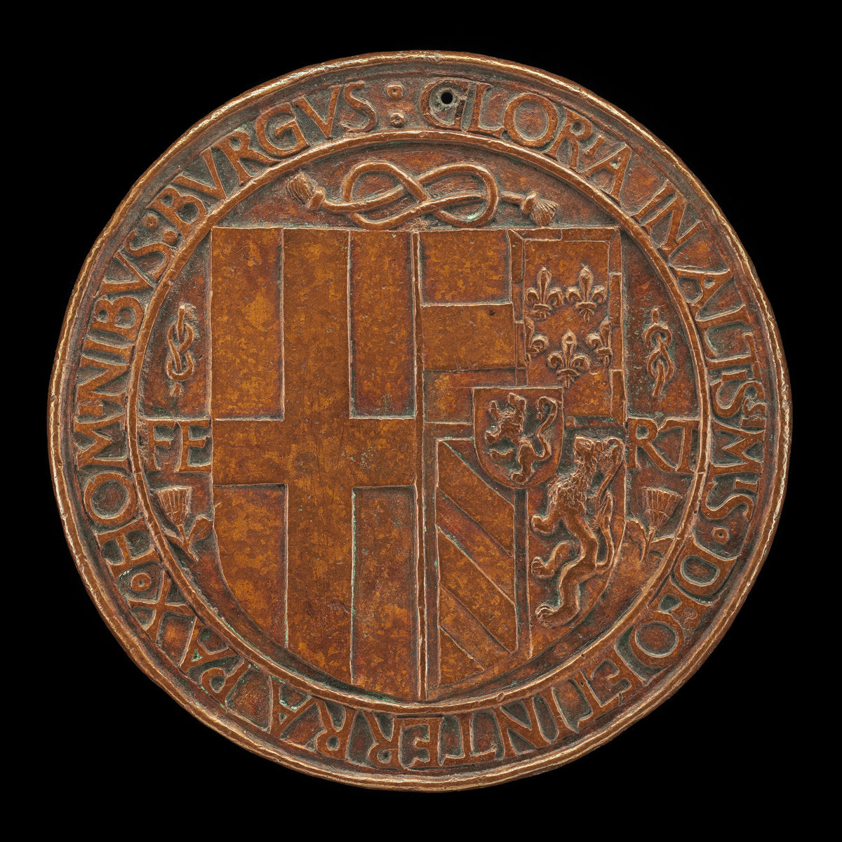 Arms of Filiberto Impaling Those of Margaret [reverse] by Jean Marende (French, active 1502/1504), 16X12"(A3)Poster Print
