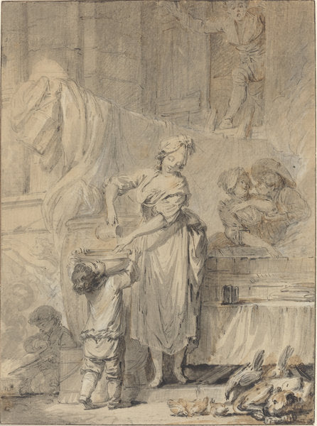 Kindly Martine by Pierre-Antoine Baudouin (French, 1723 - 1769), 16X12"(A3)Poster Print