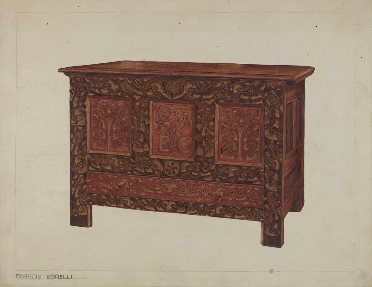 Chest by Francis Borelli (American, active c. 1935), 16X12"(A3)Poster Print