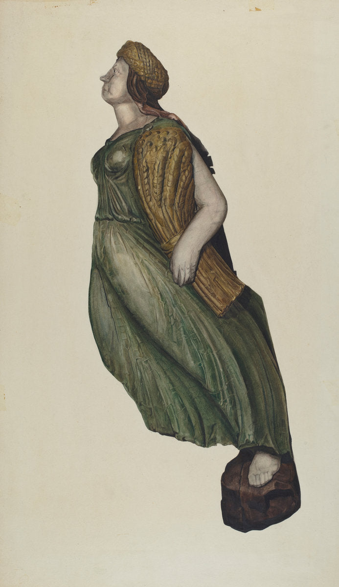 Figurehead: "Ceres" by Elizabeth Fairchild (American, active c. 1935), 16X12"(A3)Poster Print
