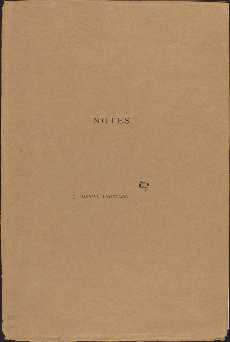 Notes by James McNeill Whistler (American, 1834 - 1903), 16X12"(A3)Poster Print